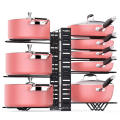 2019 Amazon Hot Good Quality Stainless Steel Lengthen Style Expandable Adjustable Pot Rack ,Kitchen Organizer Rack